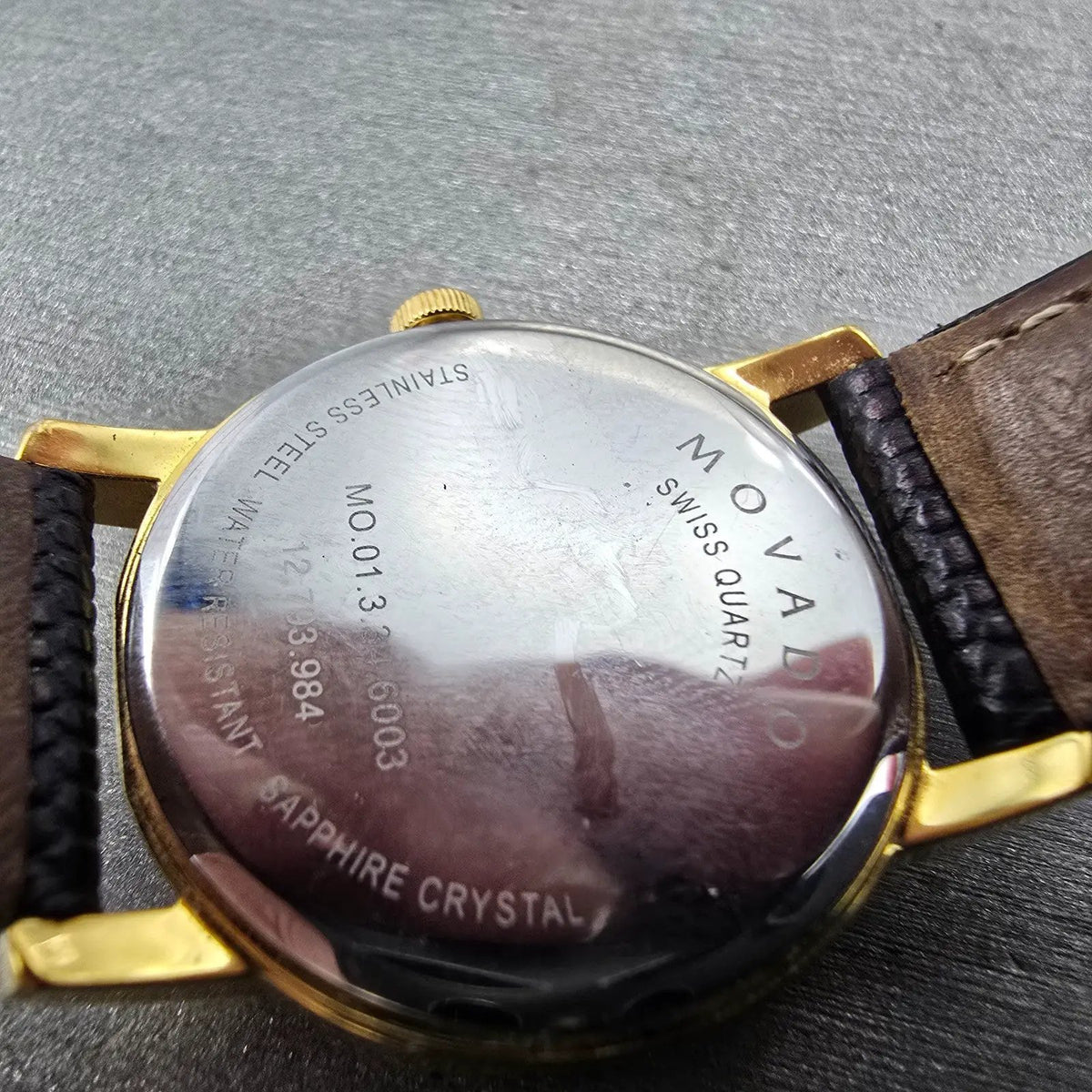 Movado Museum Watch Women 27mm Black Dial Gold Round MB.01.3.34.6003 New Batt SW9