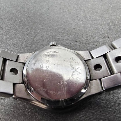 Movado Valeto Watch Women 25mm Black Dial Silver Tone 84 G4 1843 New Battery9