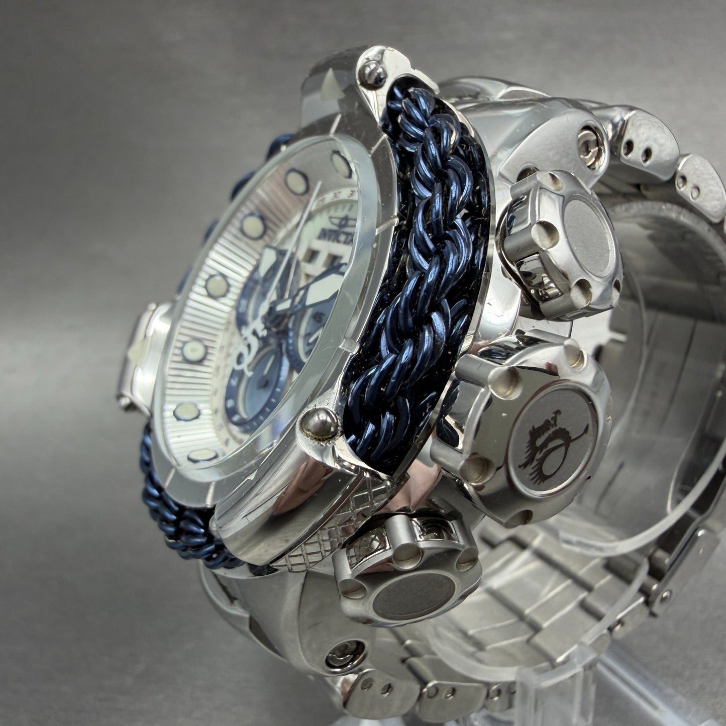 Invicta Subaqua Alpha Chrono Watch Men 52mm MOP Dial Steel Triple Calendar 360082