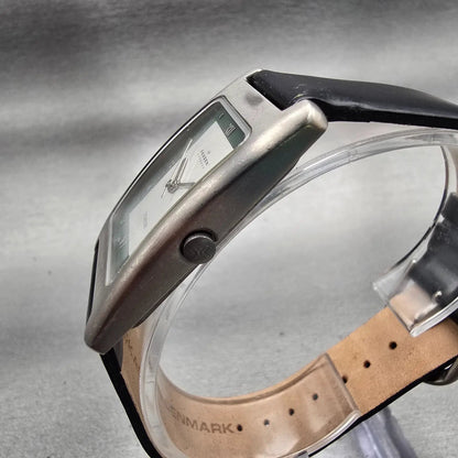 Skagen Watch Men 26mm Silver Green Dial Titanium Rectangle 177LTL New Battery3