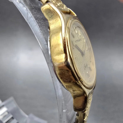 Wittnauer Watch Women 20mm Gold Dial Gold Tone Round New Battery VTG4