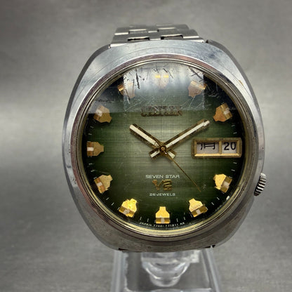 Citizen Sven Star V2 Automatic Watch Men 38mm Green Dial Silver Tone Daydate Run0