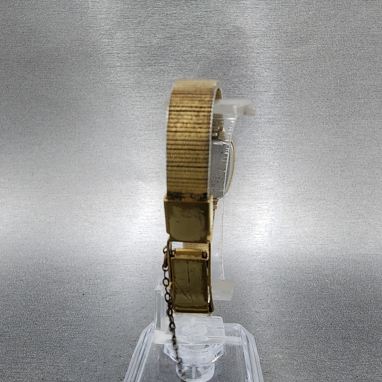 Seiko Tank Watch Women 18mm Gold Dial Gold Tone Rectangle 23205229 New Battery7