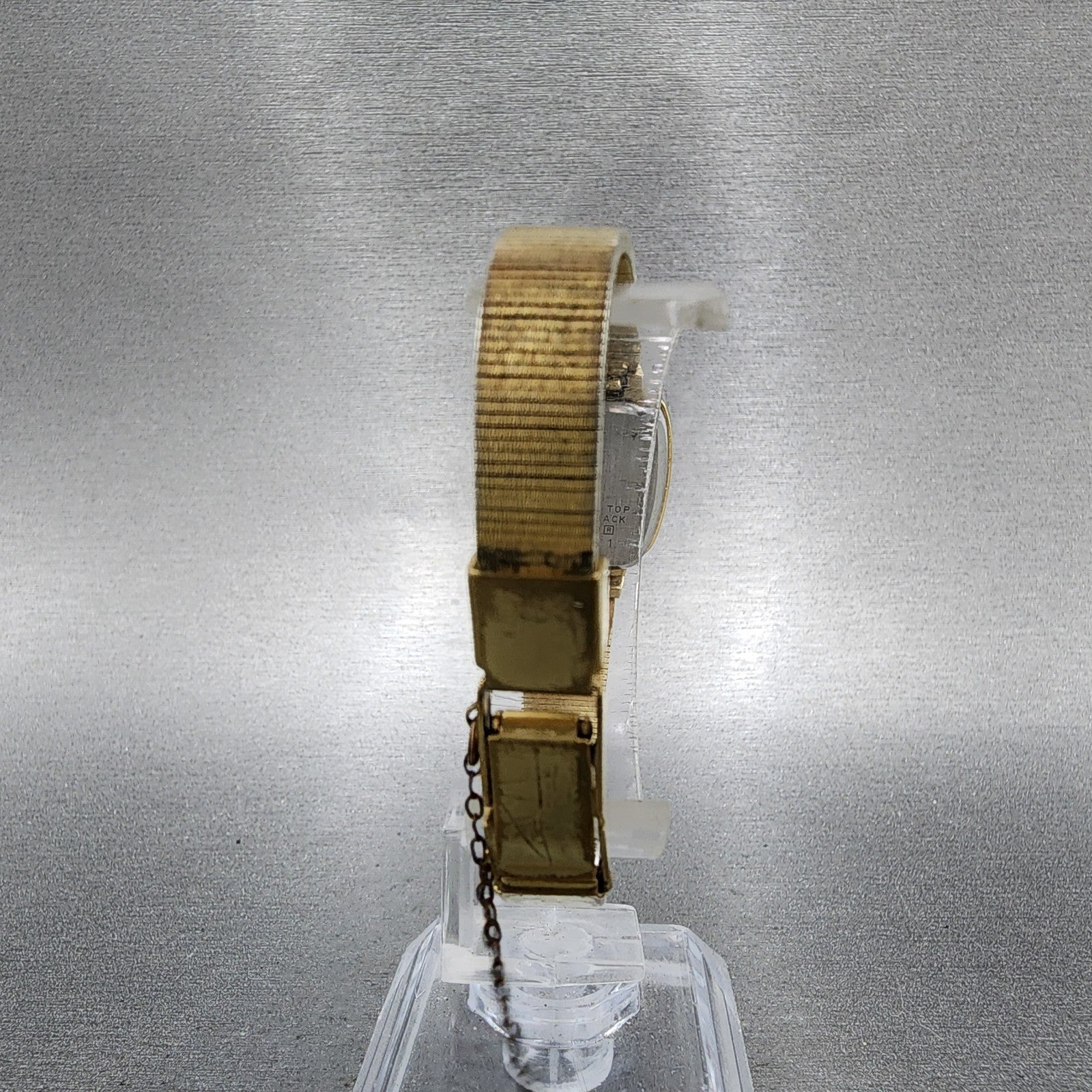 Seiko Tank Watch Women 18mm Gold Dial Gold Tone Rectangle 23205229 New Battery7