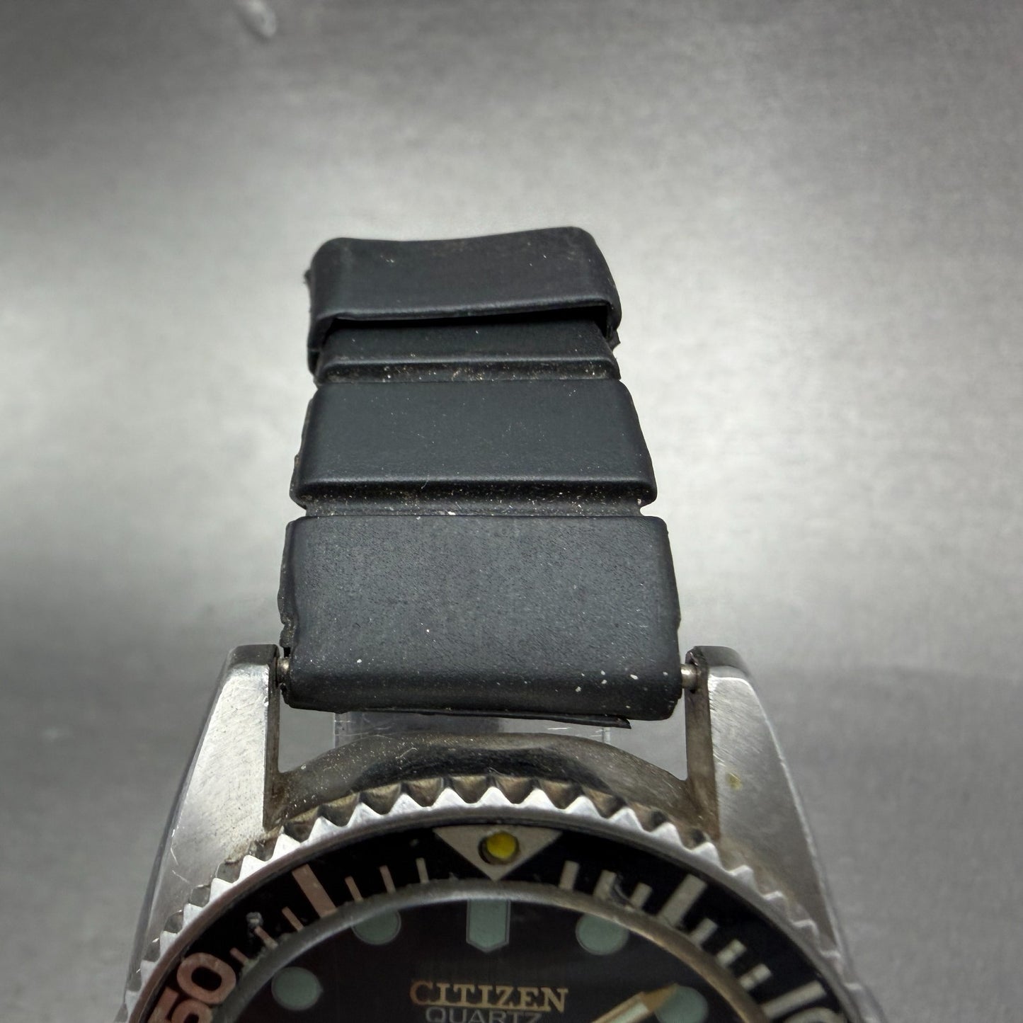 Citizen CQ Dive Watch Men 38mm Black Dial Steel Daydate 3801-450671 PARTS5