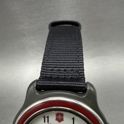 Victorinox Swiss Army Watch Men 39mm White Dial Black Tone Date Round New BattHJ4