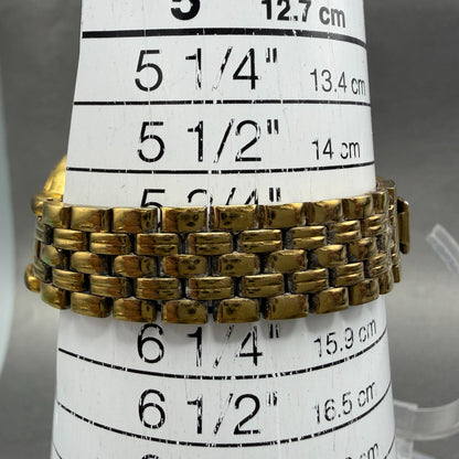 Seiko Watch Women 24mm Champagne Dial Gold Tone Round V701-1781 New Battery10