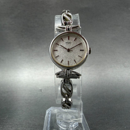 Seiko Watch Women 21mm Silver Dial Silver Tone Round 1421-0030 New Battery5