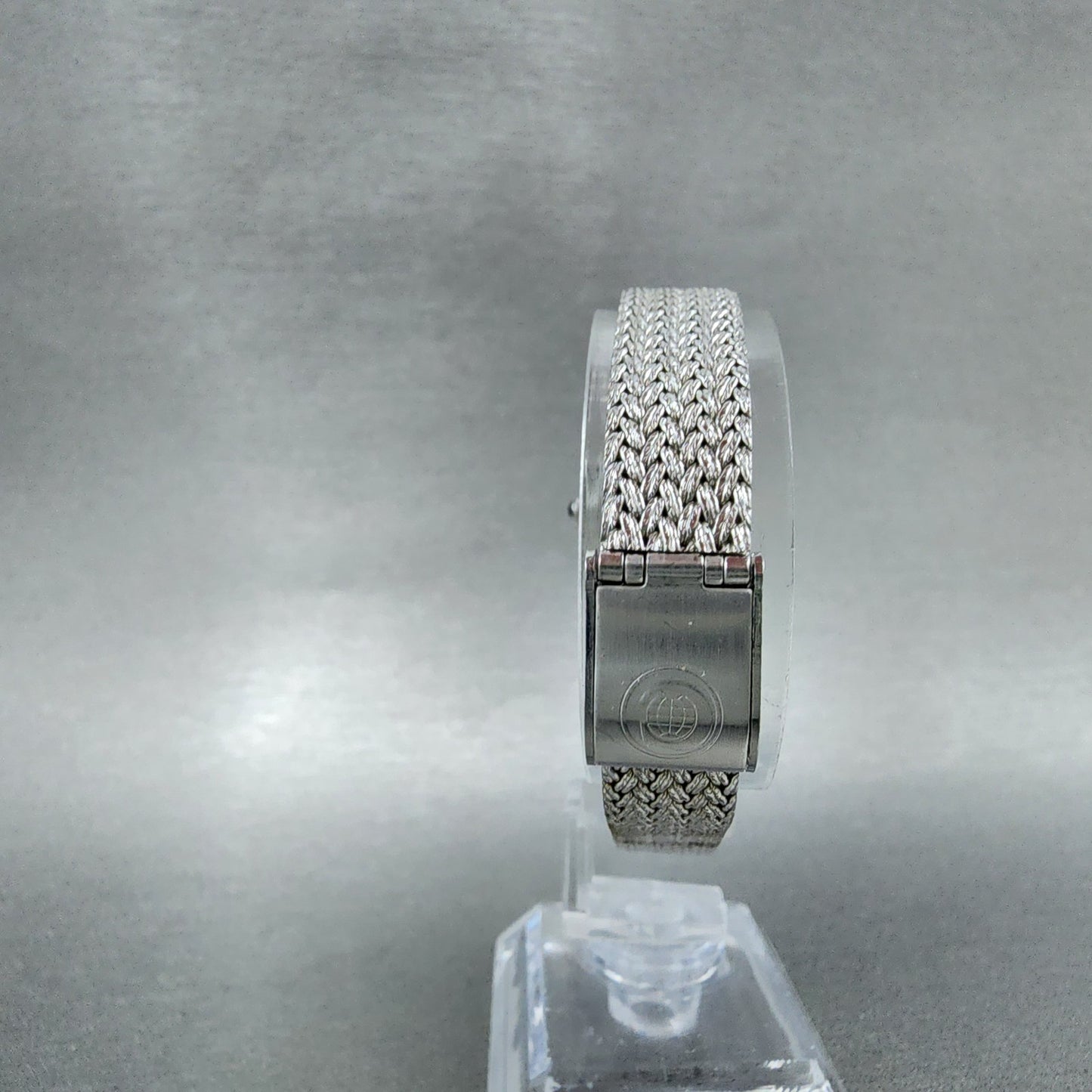 Cyma Watch Women 21mm Silver Dial Silver Tone Rectangle 706 New Battery ABC1237