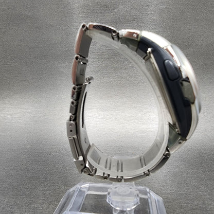Casio Wave Ceptor Watch Women 37mm Digital Silver Tone Alarm Chrono New Batt B12