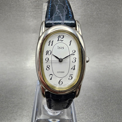 Citizen ISis Watch Women 20mm White Dial Silver Tone Oval 5930-L11825 New Batt