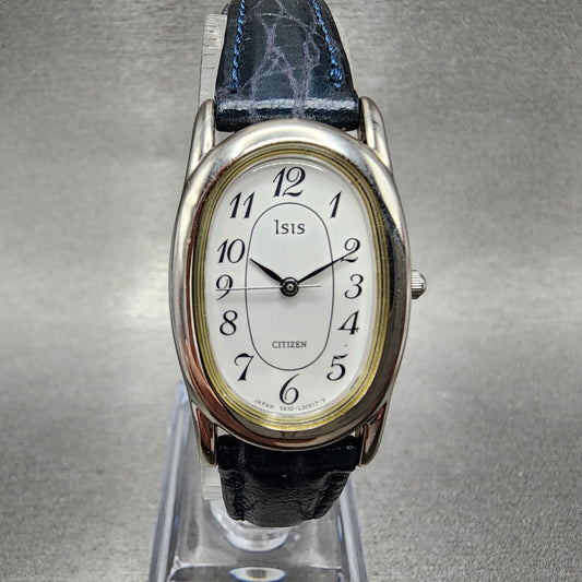 Citizen ISis Watch Women 20mm White Dial Silver Tone Oval 5930-L11825 New Batt
