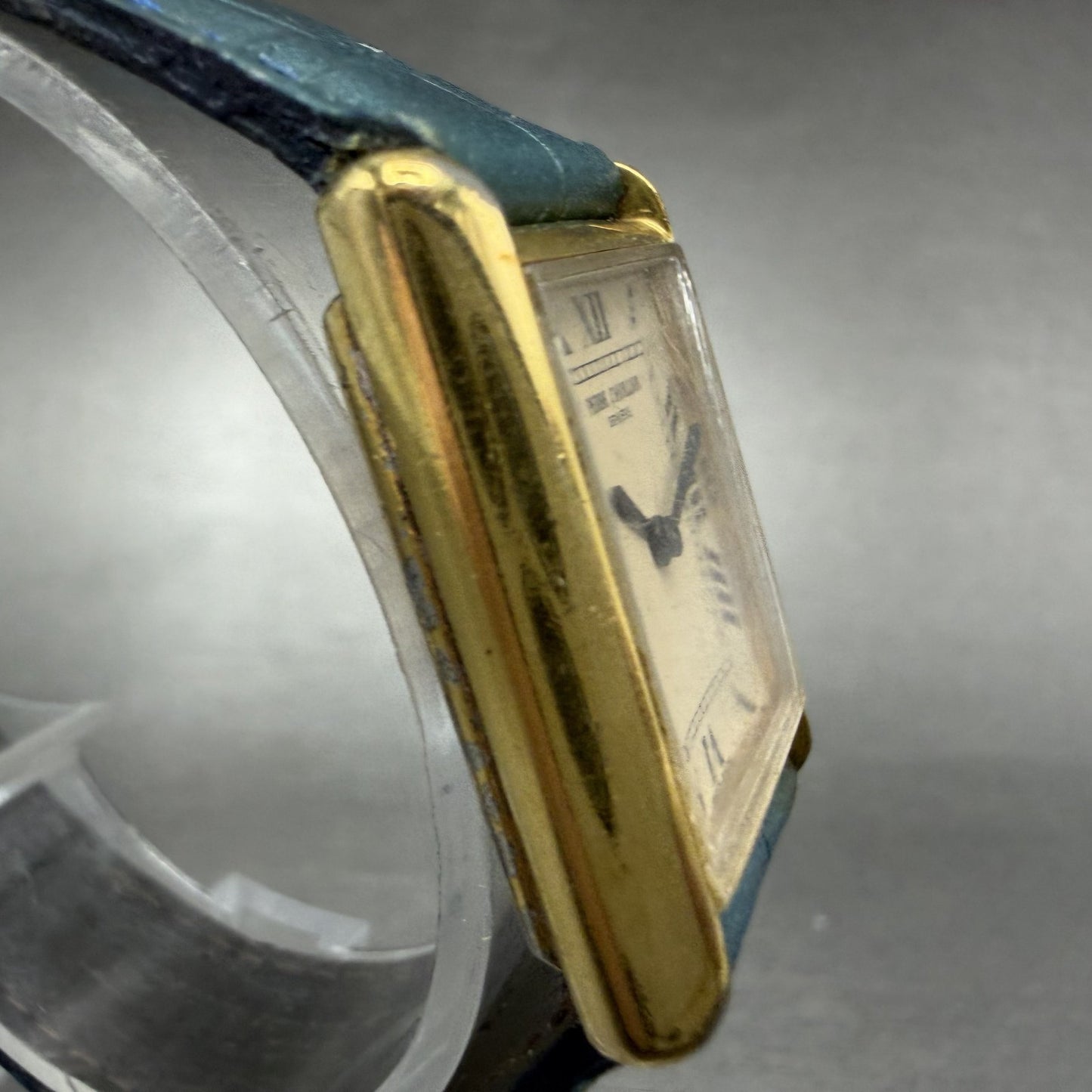 Pierre L'Huillier Tank Watch Women 22mm Cream Dial Gold Tone Rectangle Manual3