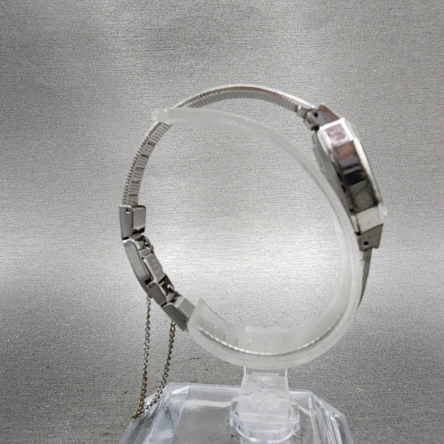 Seiko Tank Watch Women 18mm Silver Dial Silver Tone Octagon Manual 113770 Runs8