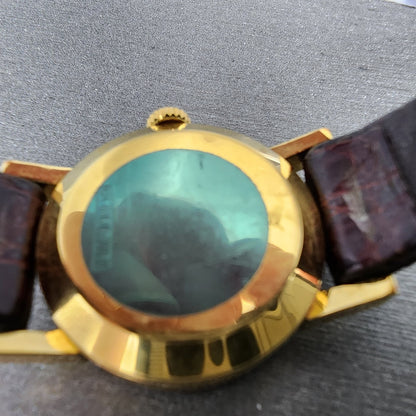 Technos Queen Extra Watch Women 23mm Tiger-eye Dial Gold Filled Manual Wind Runs
