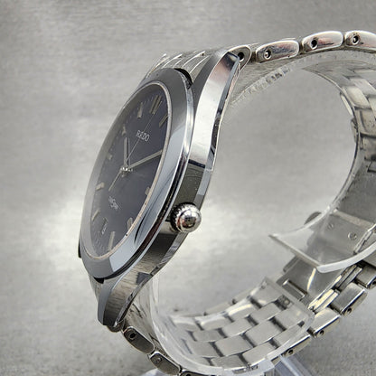 Rado Diastar Watch Men 37mm Blue Dial Silver Tone Date Round New Battery2