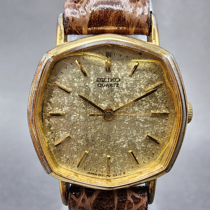 Seiko Watch Women 22mm Champagne Dial Gold Tone Octagon 14215140 New Battery1