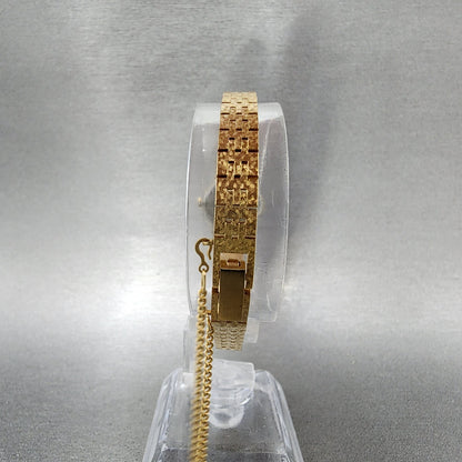 Seiko Watch Women 17mm Brown Dial Gold Tone Oval 2C205759 New Battery NOS7