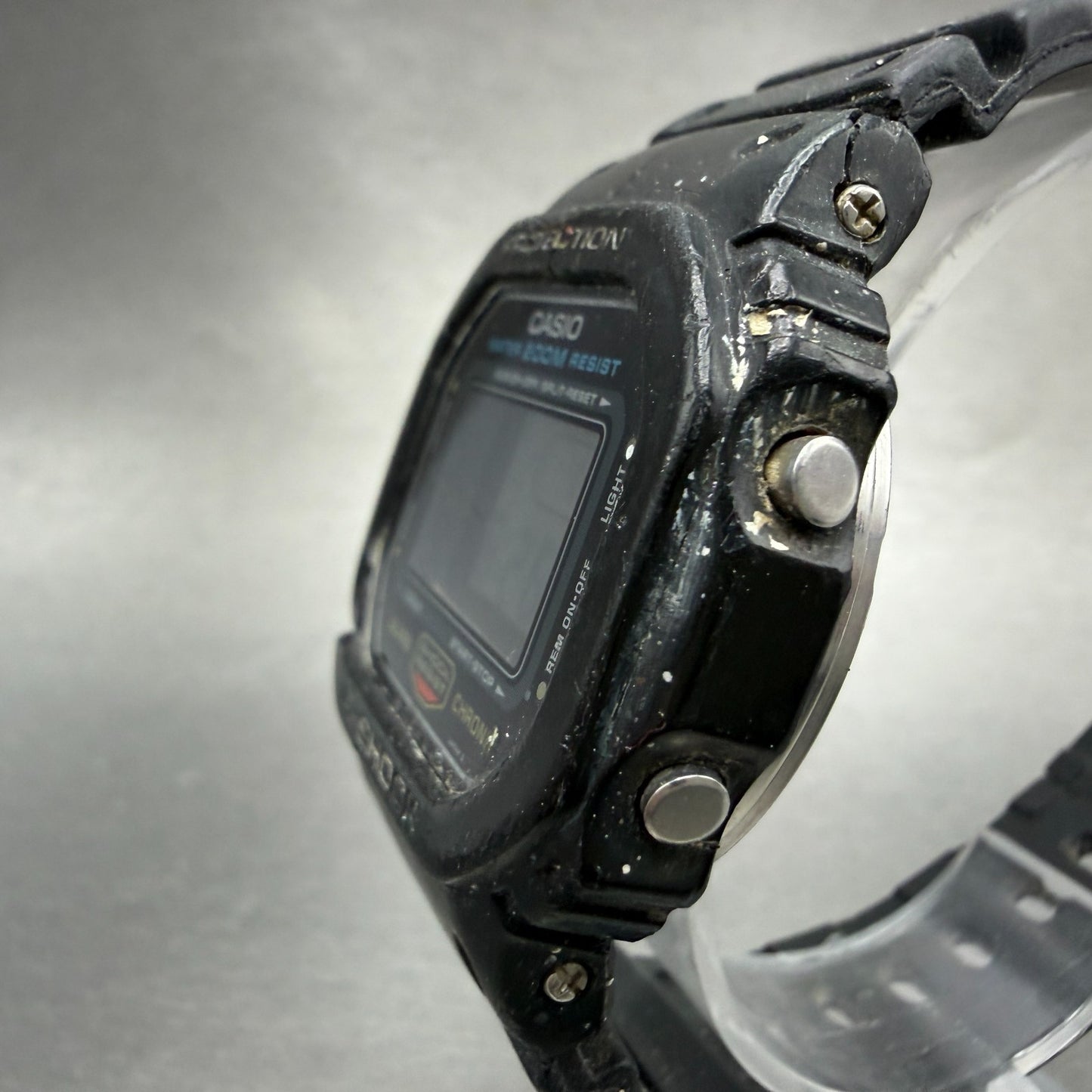 Casio DW-5600 Watch Men 37mm Black Digital Alarm Chrono 901 New Battery VTG AB2