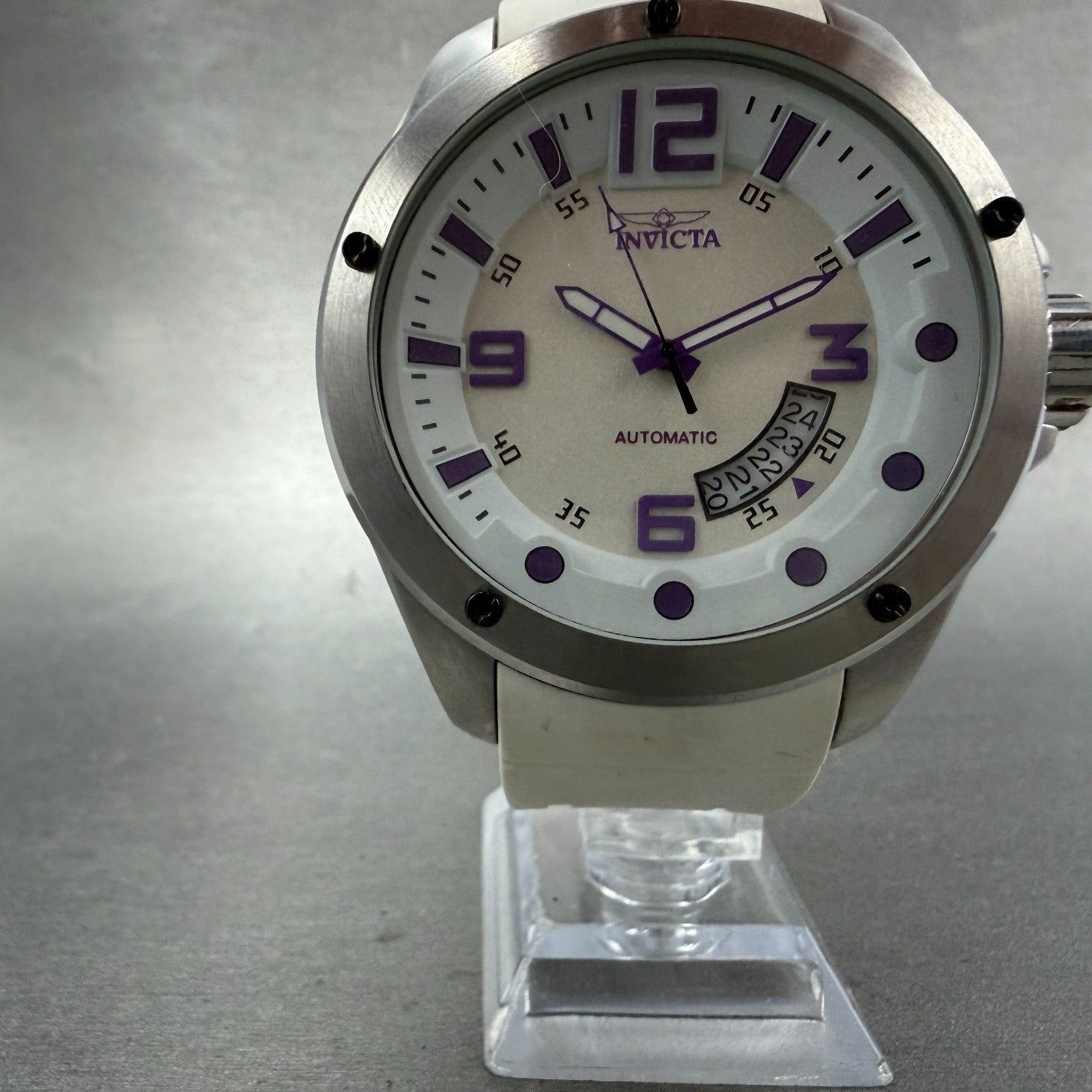 Invicta I-Force Automatic Watch Men 51mm White Dial Steel Date 23511 Round Runs5
