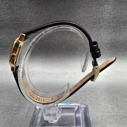 Seiko Watch Women 20mm Gold Dial Gold Tone Rectangle 2P20-5000 New Battery6