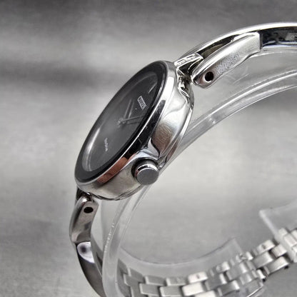 Citizen Eco-Drive Watch Women 23mm Black Dial Silver Tone B023-S100526 Works2