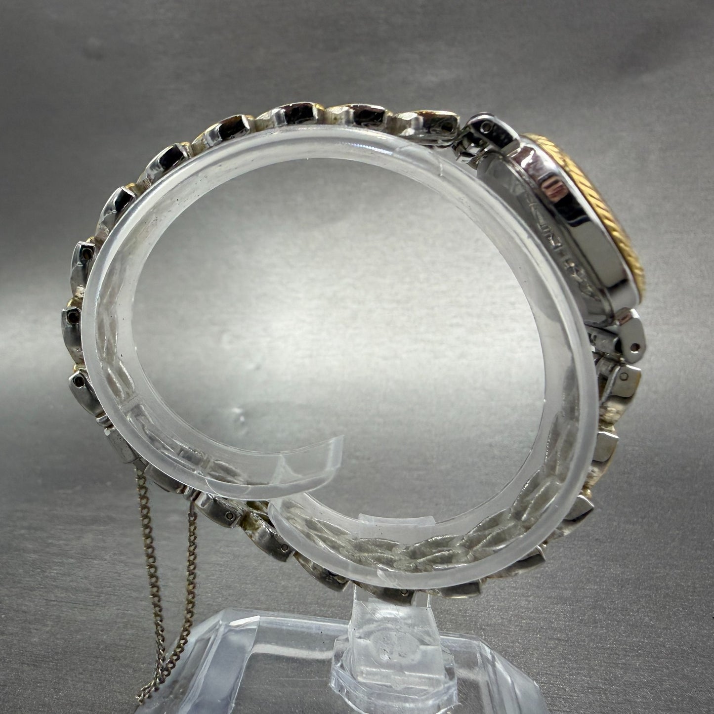 Seiko Watch Women 22mm Silver Dial Two Tone Oval 1421-5410 New Battery Vintage8