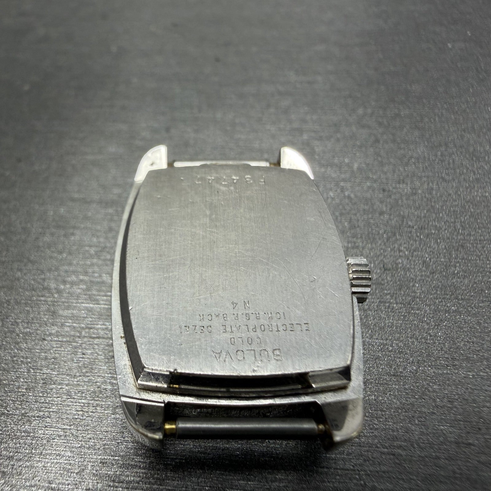 Bulova Accutron Watch Women 20mm Silver Dial White Gold Plated Tunning Fork Runs7