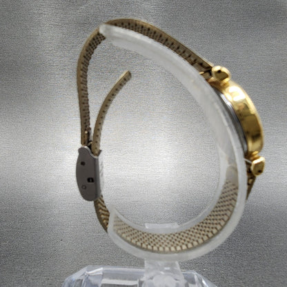 Seiko Watch Women 22mm White Dial Gold Tone Round 4n21-0052 New Battery