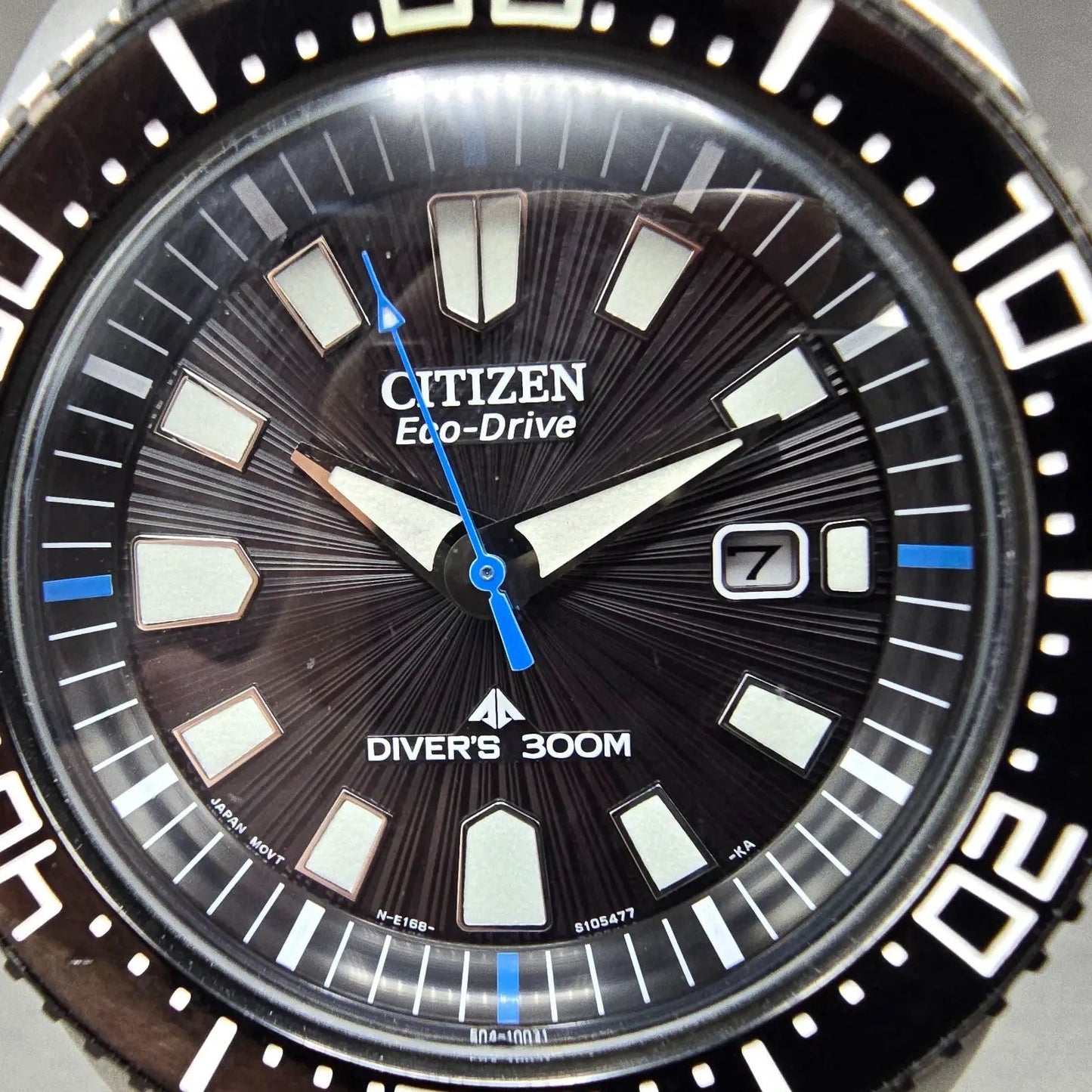 Citizen Eco-Drive Promaster Dive Watch Men 47mm Black Dial Steel Date Runs1