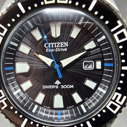Citizen Eco-Drive Promaster Dive Watch Men 47mm Black Dial Steel Date Runs1