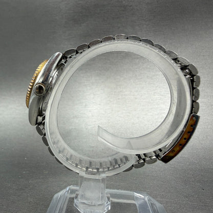 Seiko SQ Watch Women 25mm Silver Dial Two Tone Daydate Round 8523-0059 New Batte6