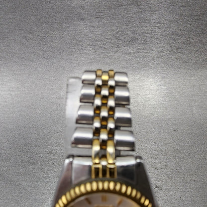 Seiko Watch Women 25mm White Dial Two Tone daydate Round 7n830041 New Batt B1234