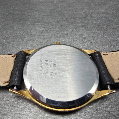 Seiko Watch Men 32mm White Dial Gold Tone Round 8620-0019 PARTS Vintage14
