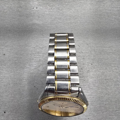 Seiko President Watch Men 35mm Gold Dial Daydate Alarm 5C23-7009 New Battery VTG4