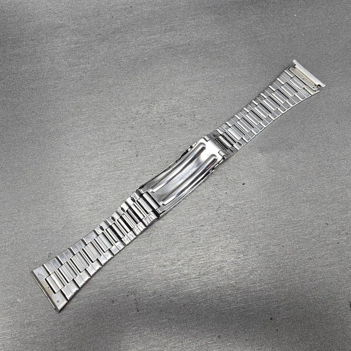 Seiko SQ Bracelet 19mm Stainless Steel Silver Tone Tri Folding Clasp READ!! Z3356