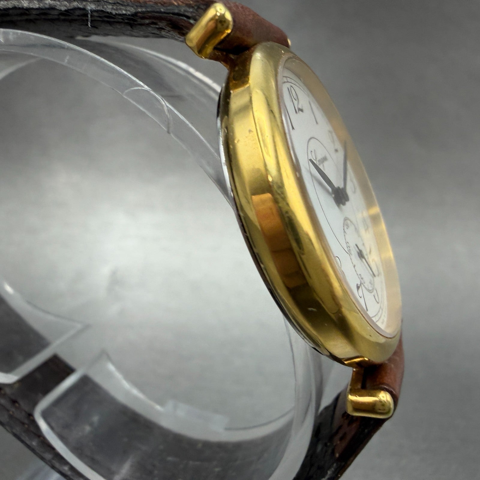 Longines Watch Men 32mm White Dial Gold Tone Small Seconds Manual Wind 3207 8463