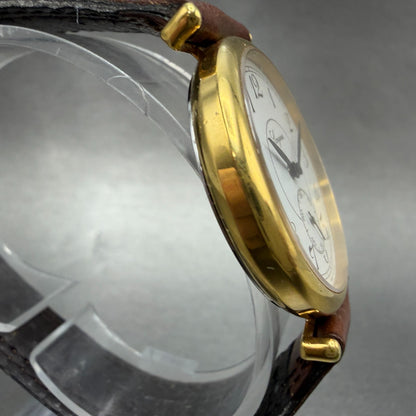 Longines Watch Men 32mm White Dial Gold Tone Small Seconds Manual Wind 3207 8463