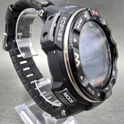Casio Protek PRW-2500 Watch Men 51mm Digital Black triple Senor Alarm Works JP233