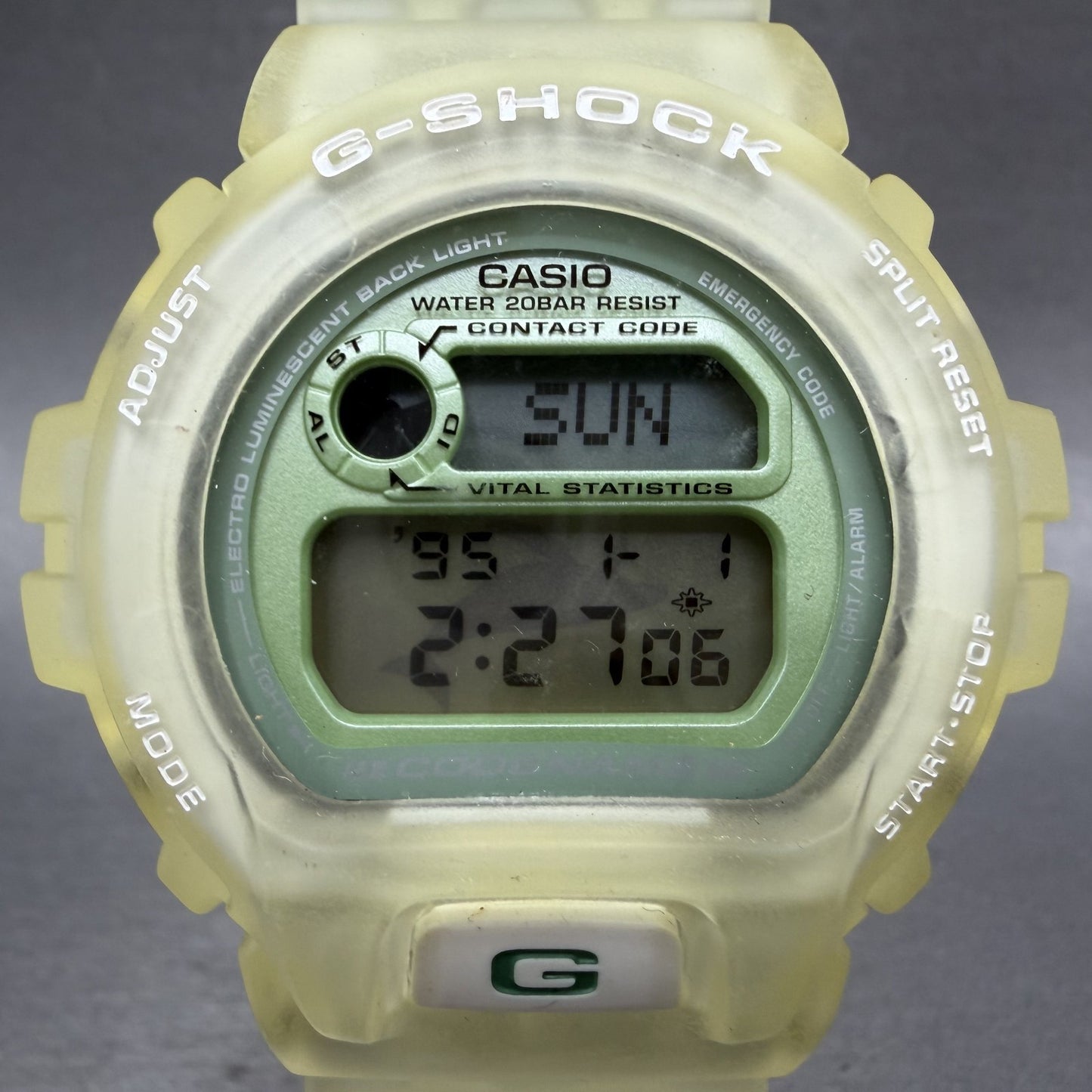Casio G-Shock DW-6910K Watch Men 50mm Digital Clear Alarm Chrono READ!!!!! ICERC1