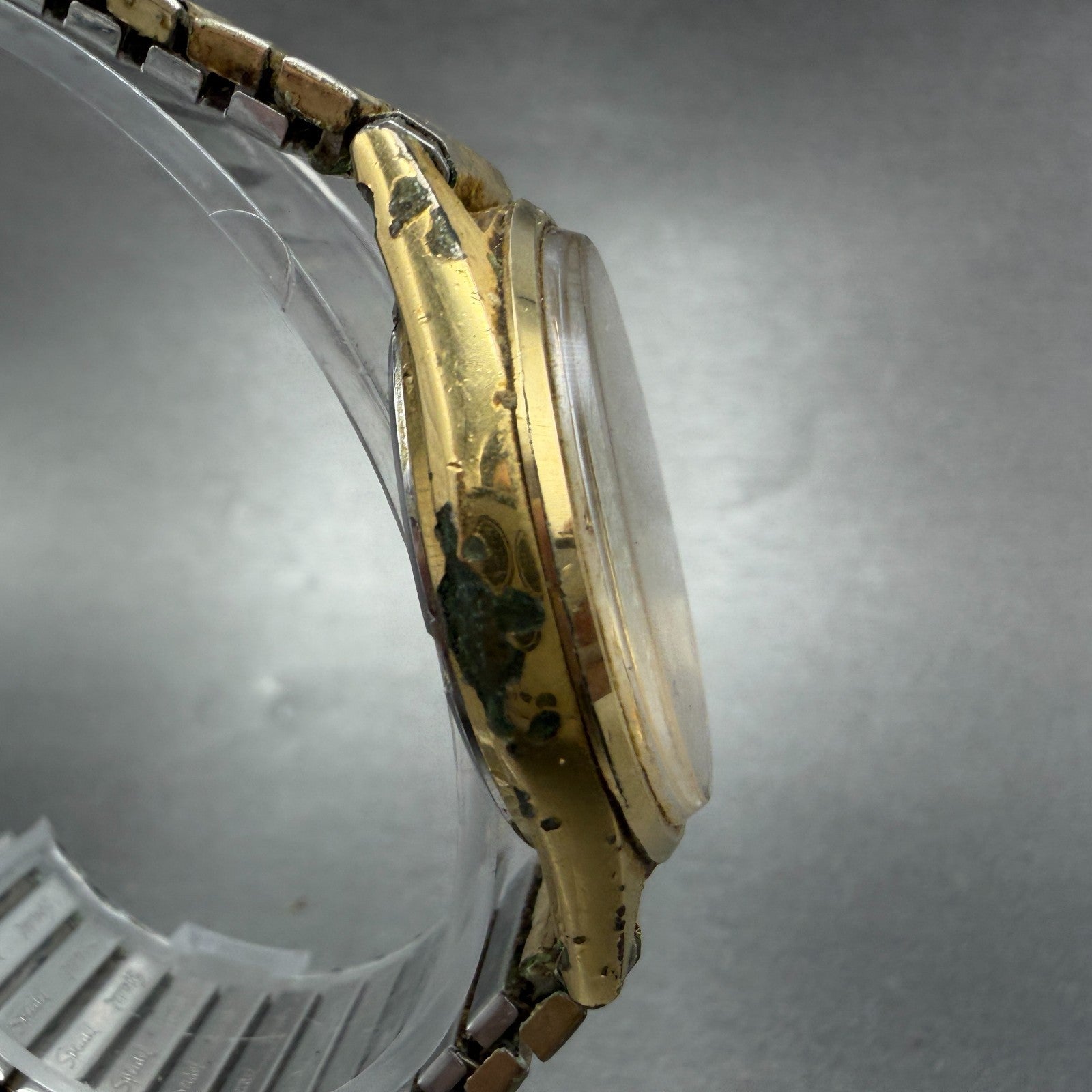 Seiko SQ Watch Men 35mm Champagne Dial Gold Tone Daydate READ!! 6923-7009 NewBat3