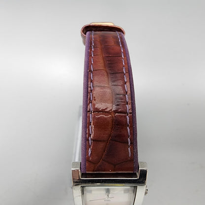 Skagen Steel Watch Women 21mm MOP Dial Silver Tone Rectangle 228SSlBMP New Batt