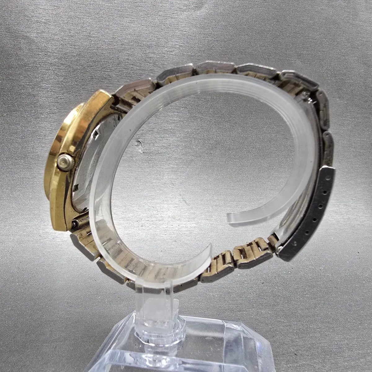 Seiko Automatic Watch Men 37mm Brown Dial Gold Tone Daydate 6309-7009 Runs VTG6