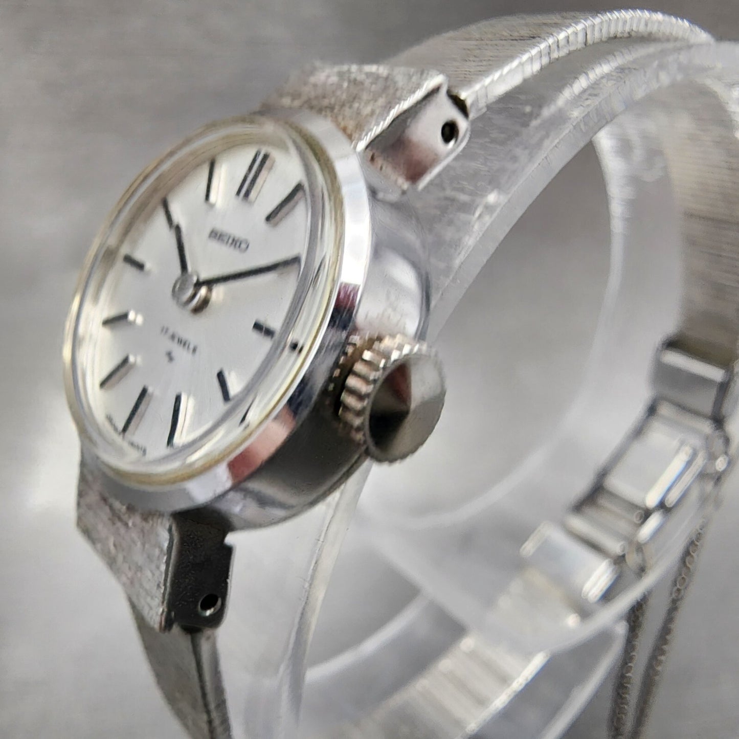 VTG Seiko Watch Women 19mm White Dial Gold Plated Manual Wind 110690 Runs1