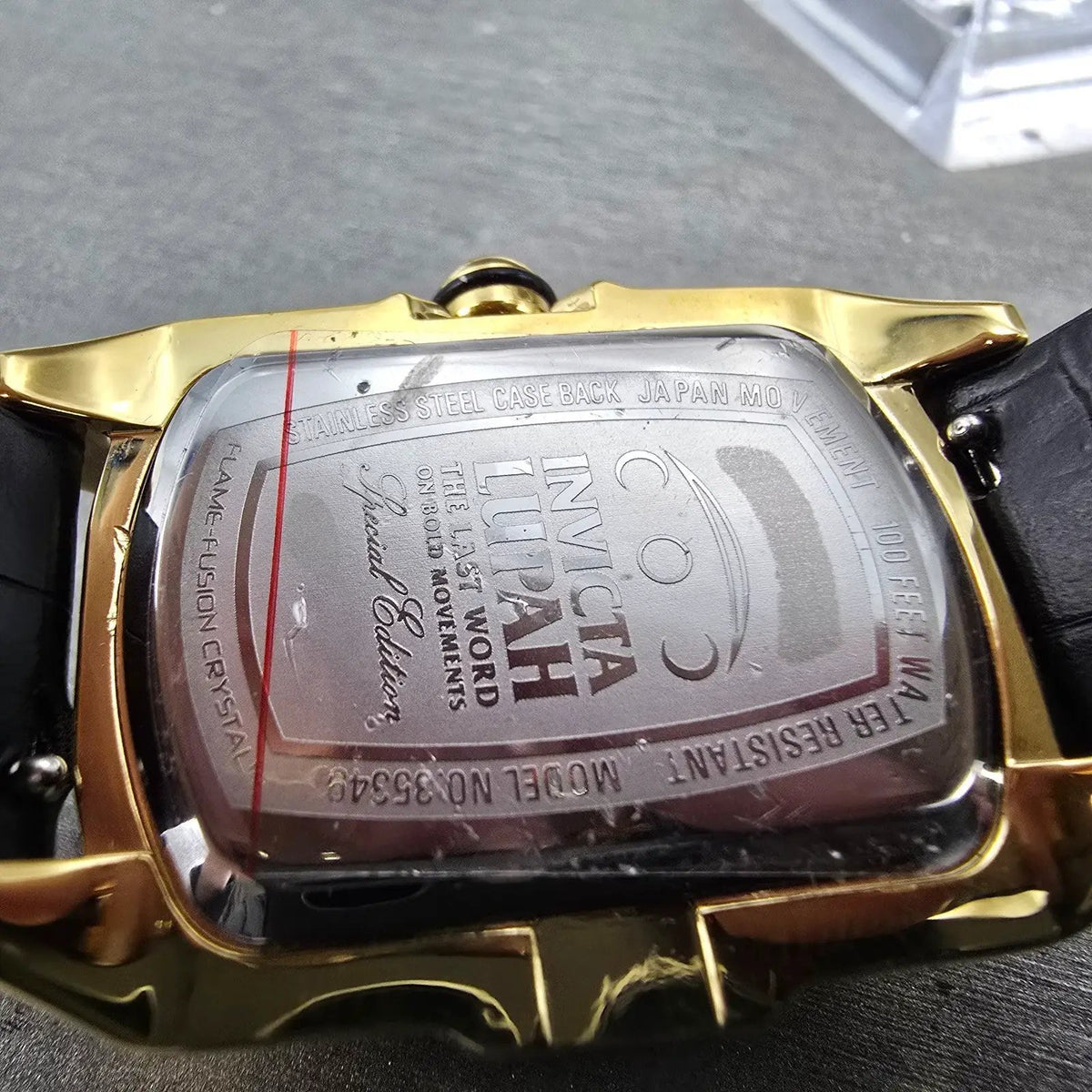 Invicta Lupah Watch Women 29mm Gold Dial Gold Tone Oval 35349 New Battery9