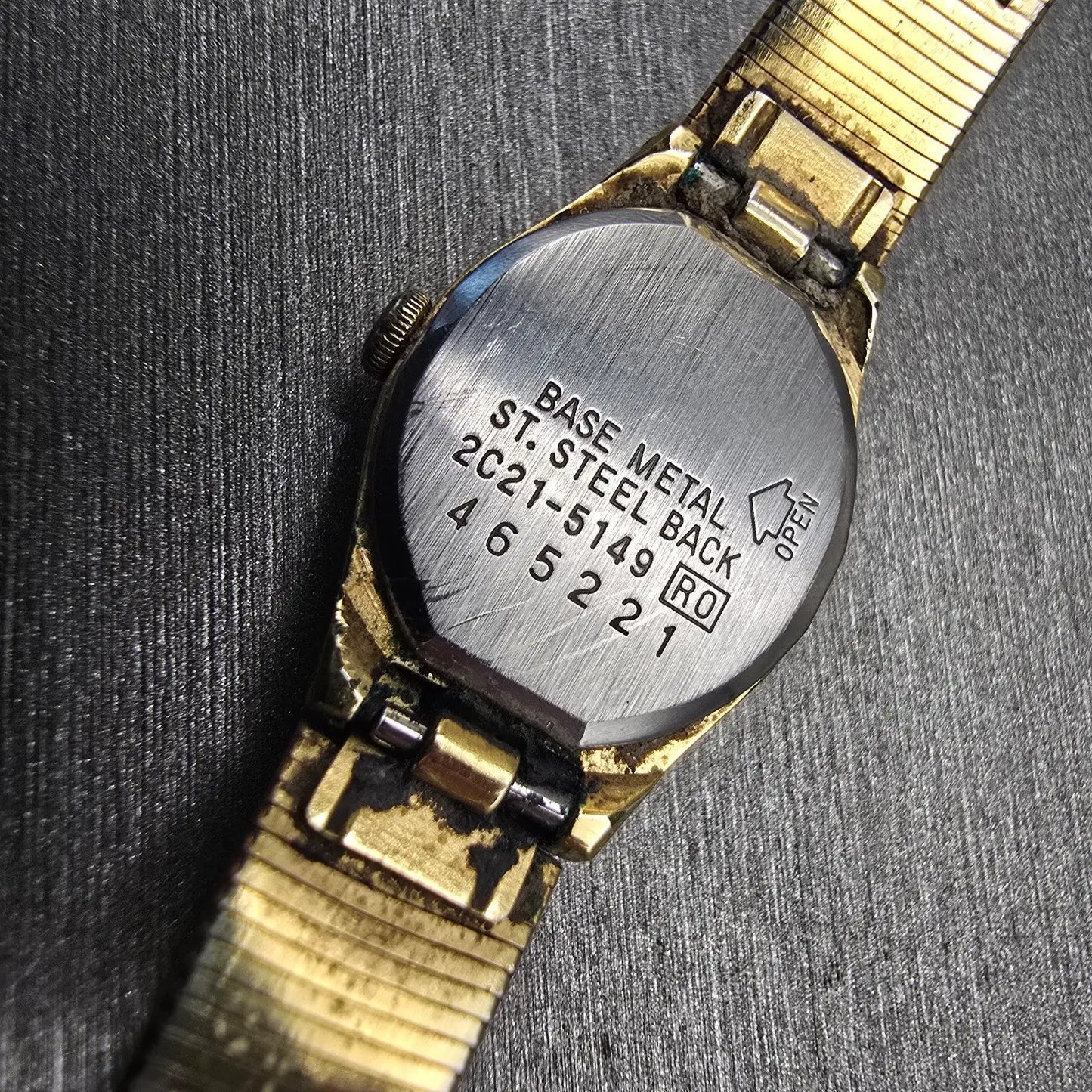 Seiko Watch Women 16mm Gold Dial Gold Tone Oval 2C21-5149 New Battery Vintage10