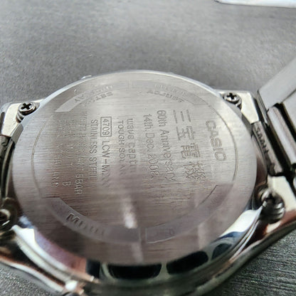 Casio Lineage LCWM200 Watch Men 38mm White Dial Steel Analog Digital Solar Runs9