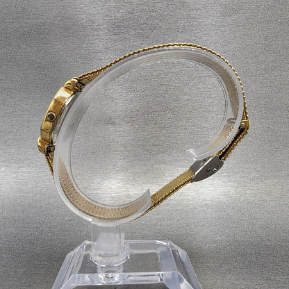 Seiko Watch Women 22mm Champagne Dial Gold Tone Octagon 34215140 New Battery6