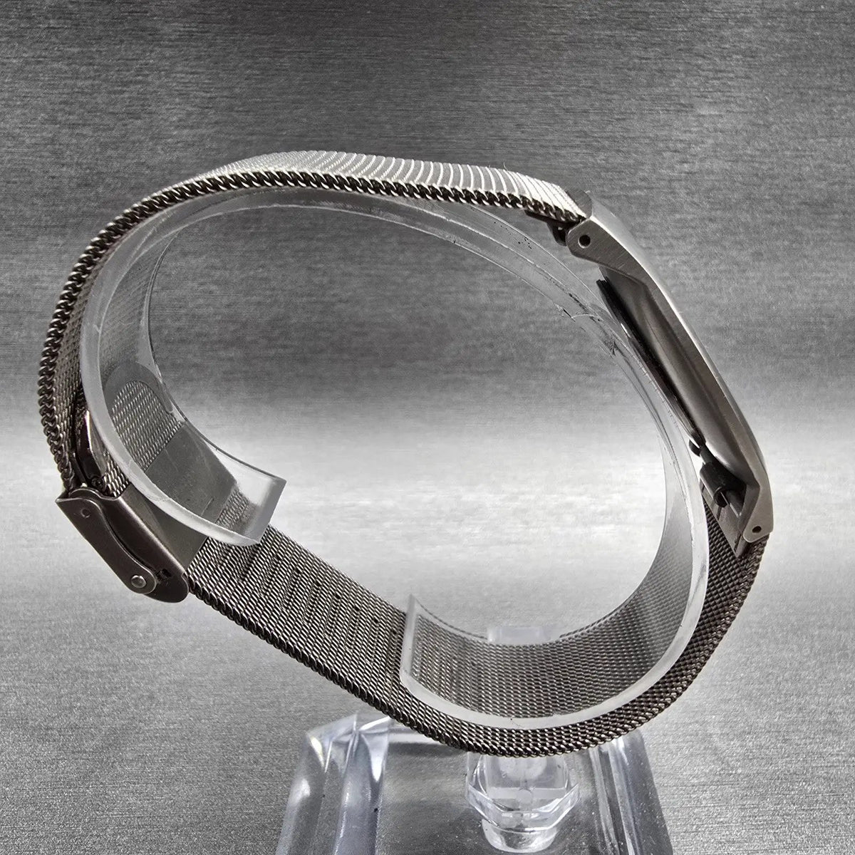 Skagen Watch Men 34mm Black Dial Titanium Round Mesh Band 233LTTM New Battery8