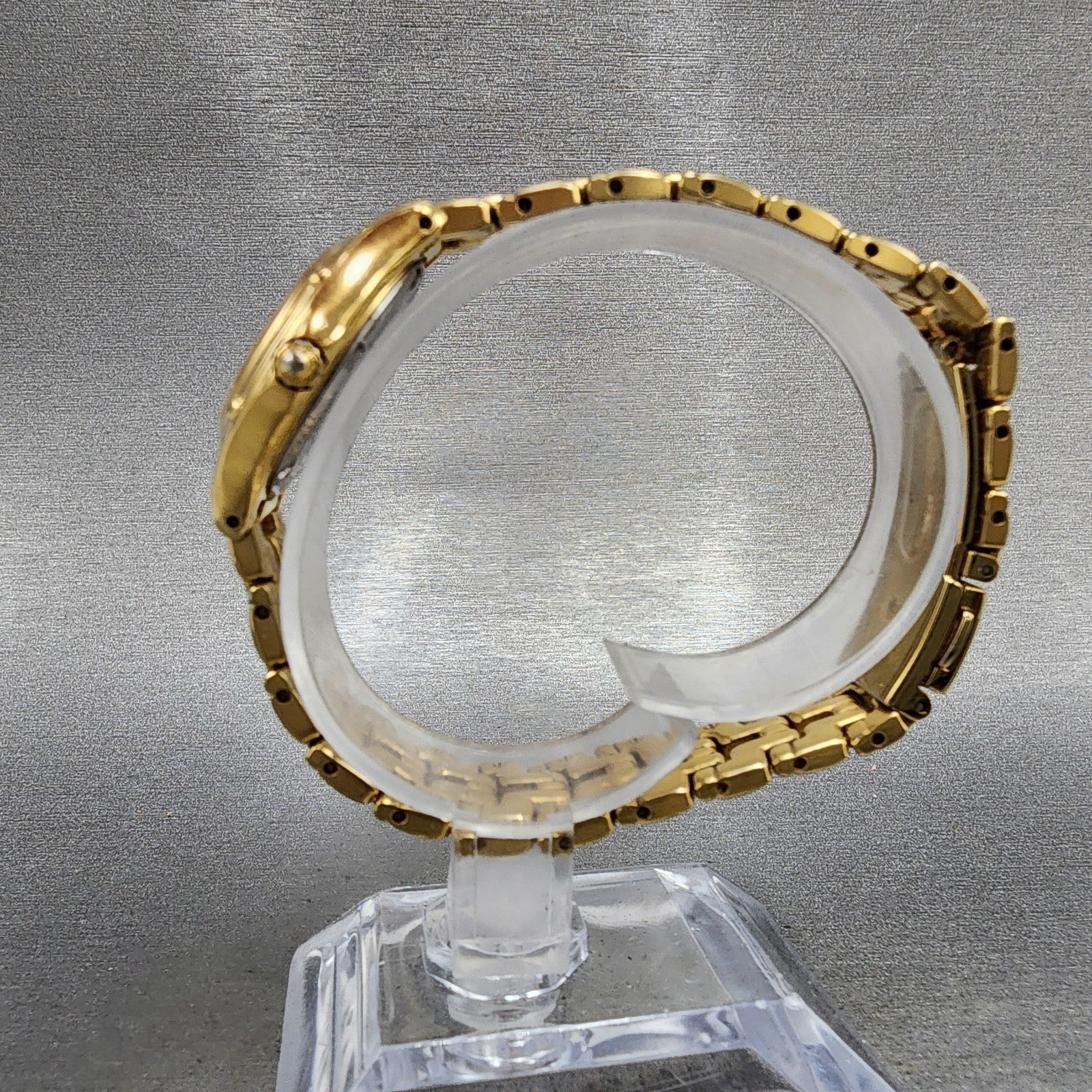 Seiko Watch Women 26mm Champagne Dial Gold Tone Date Round 7n820599 New Battery6